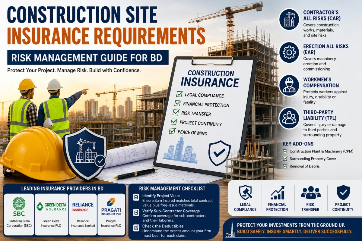Construction Site Insurance Requirements: Risk Management Guide for BD