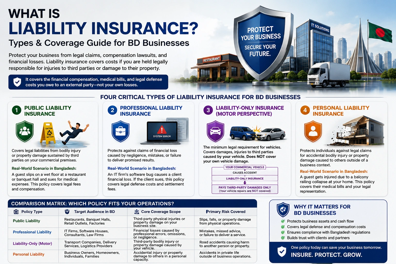 What is Liability Insurance? Types & Coverage Guide for BD Businesses